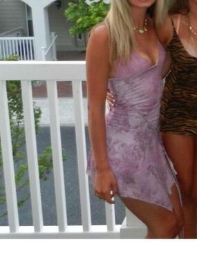 White Fox Boutique Lavender Asymmetrical Slip Dress
